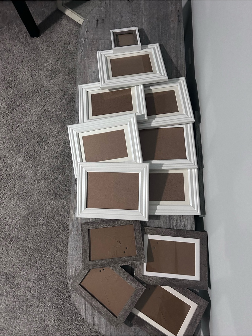Michaels White and Brown Assorted Picture Frame Set